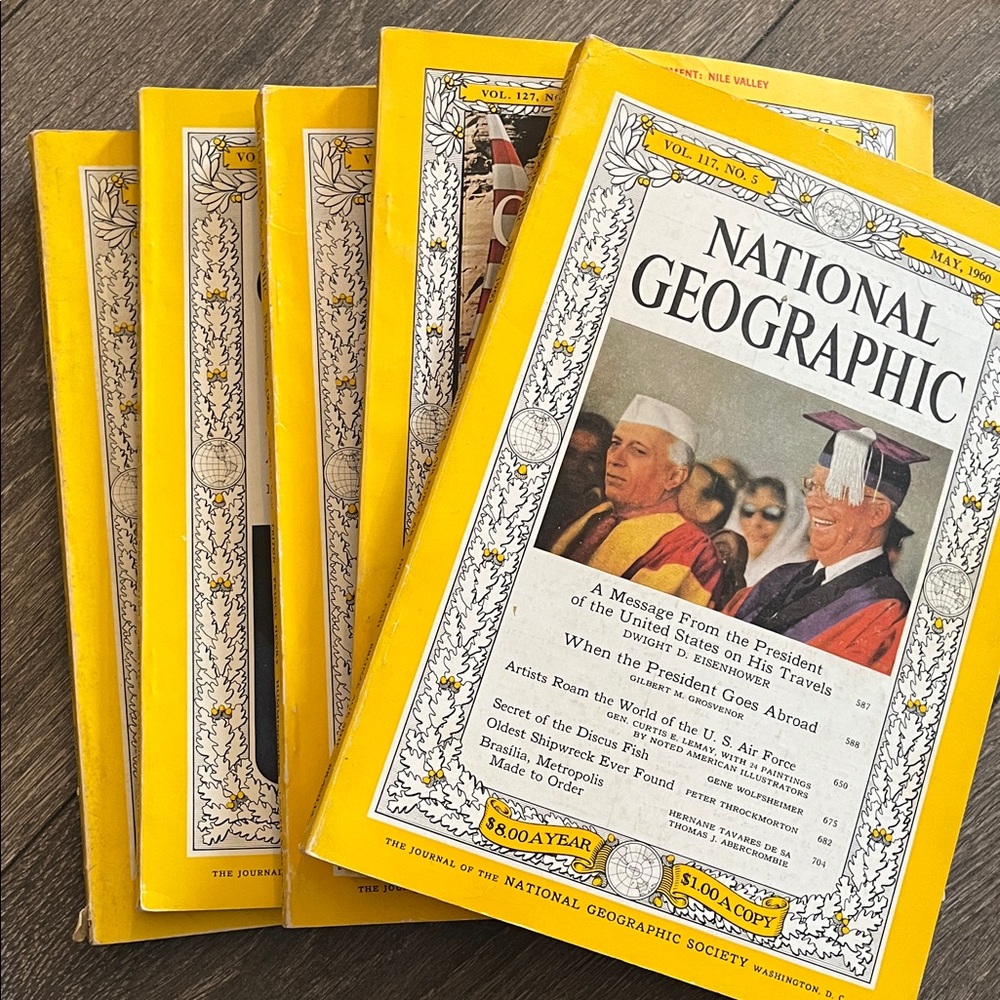 Vintage National Geographic Magazine Lot 1960,65